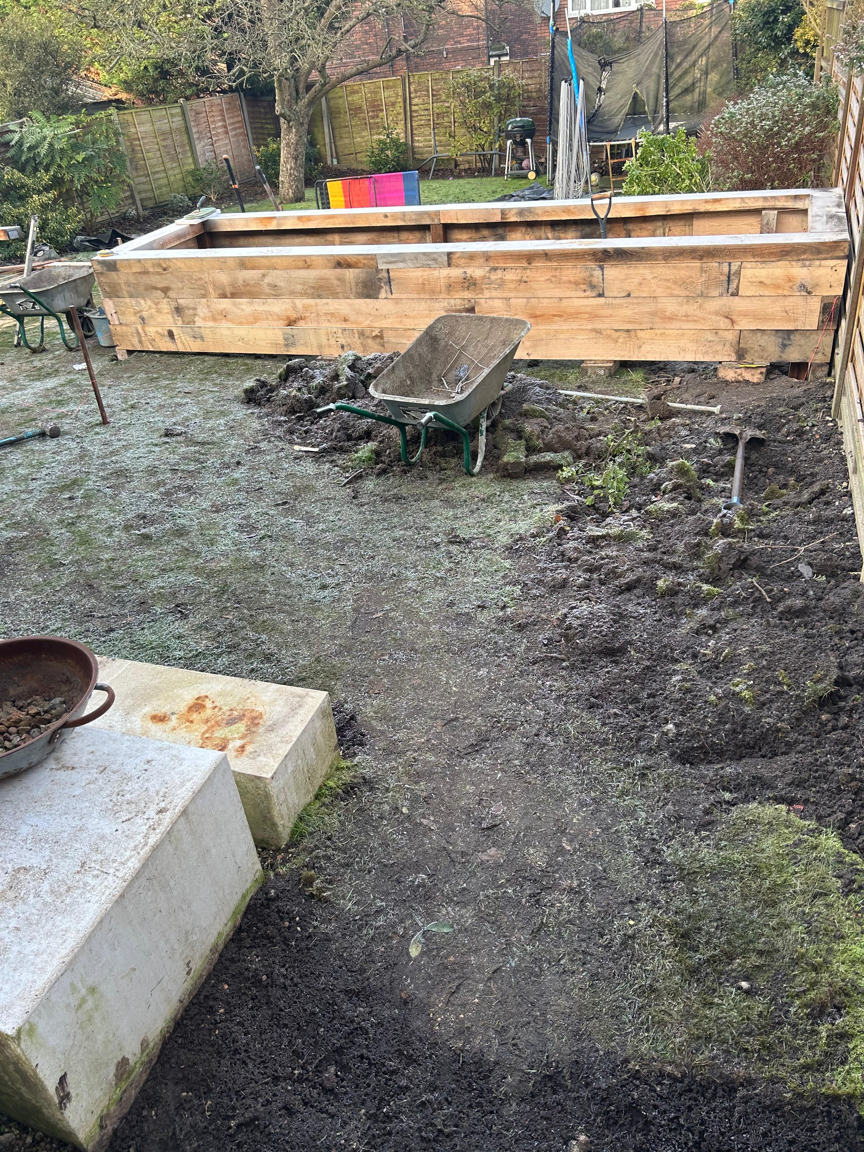 Raised flower beds and composite decking
