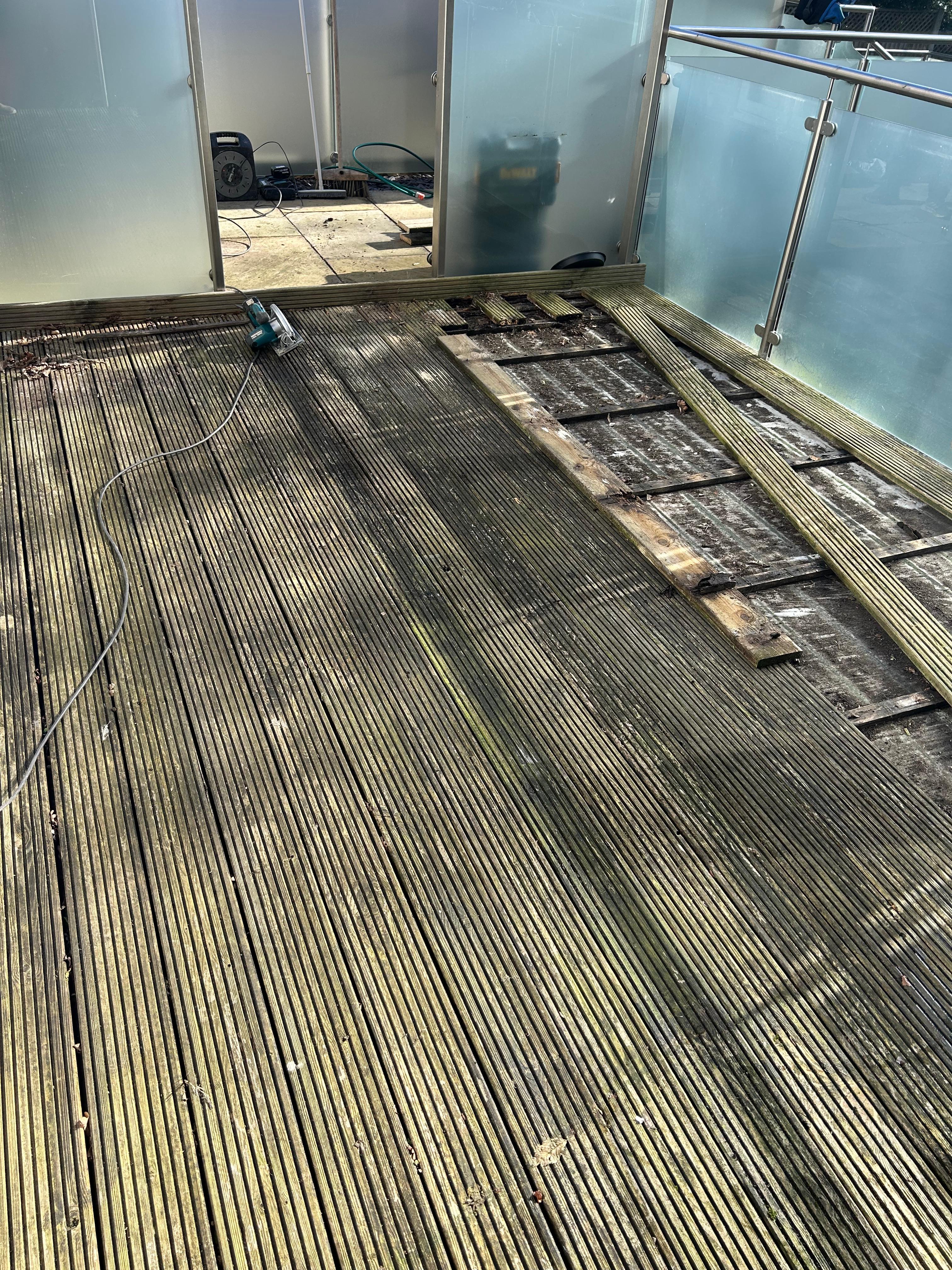 Replaced timber decking with composite