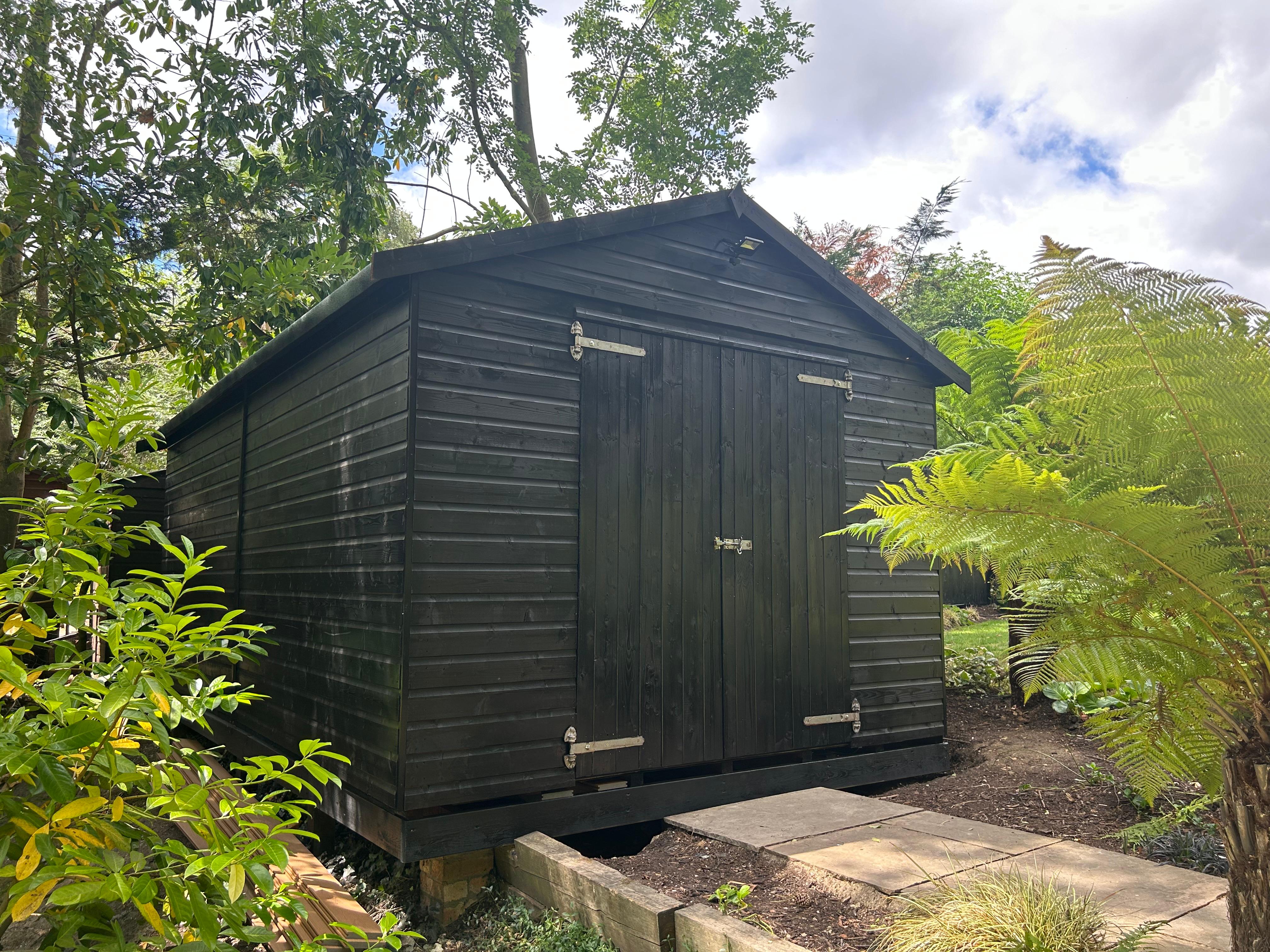 Garden shed installation