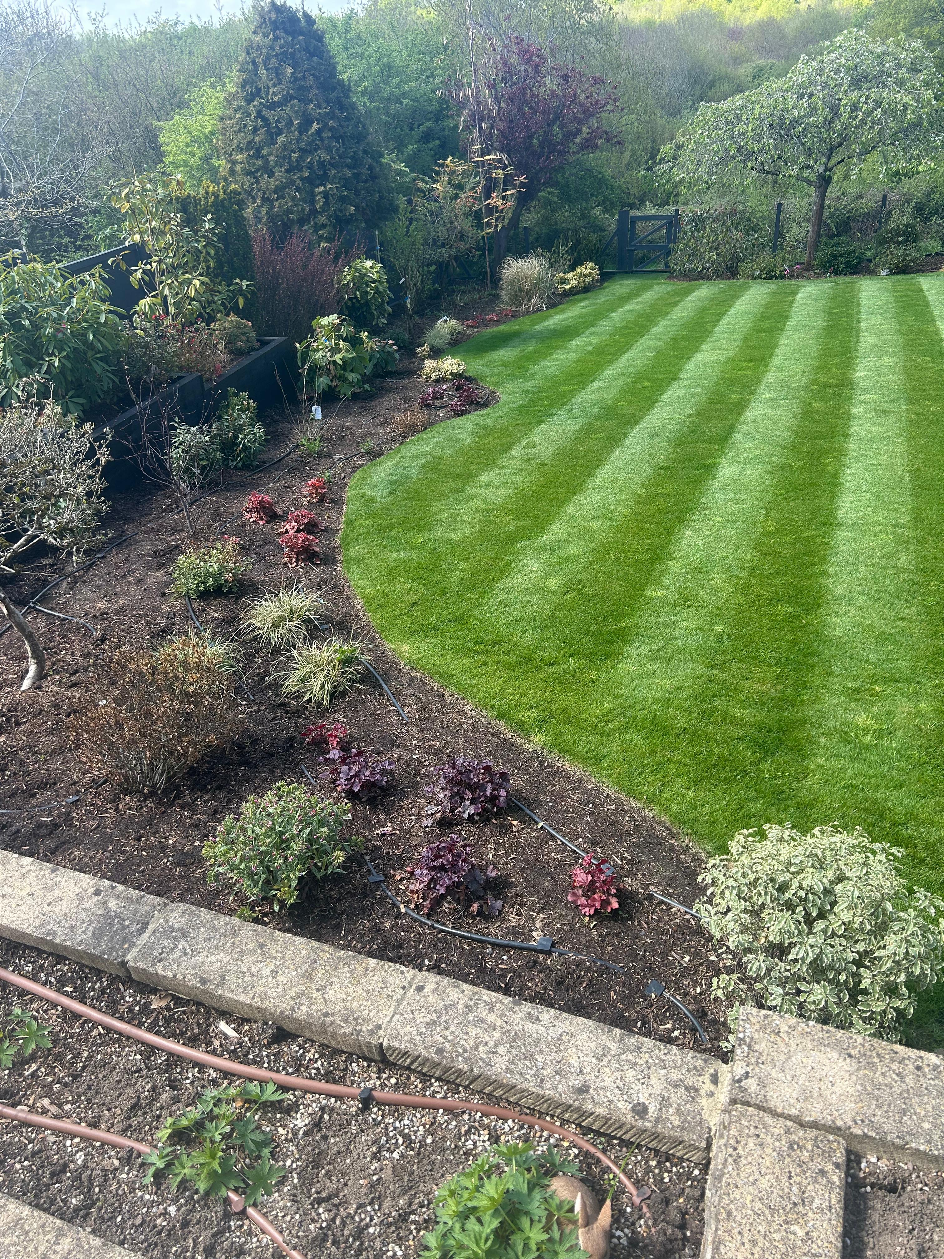 Drainage landscaping after