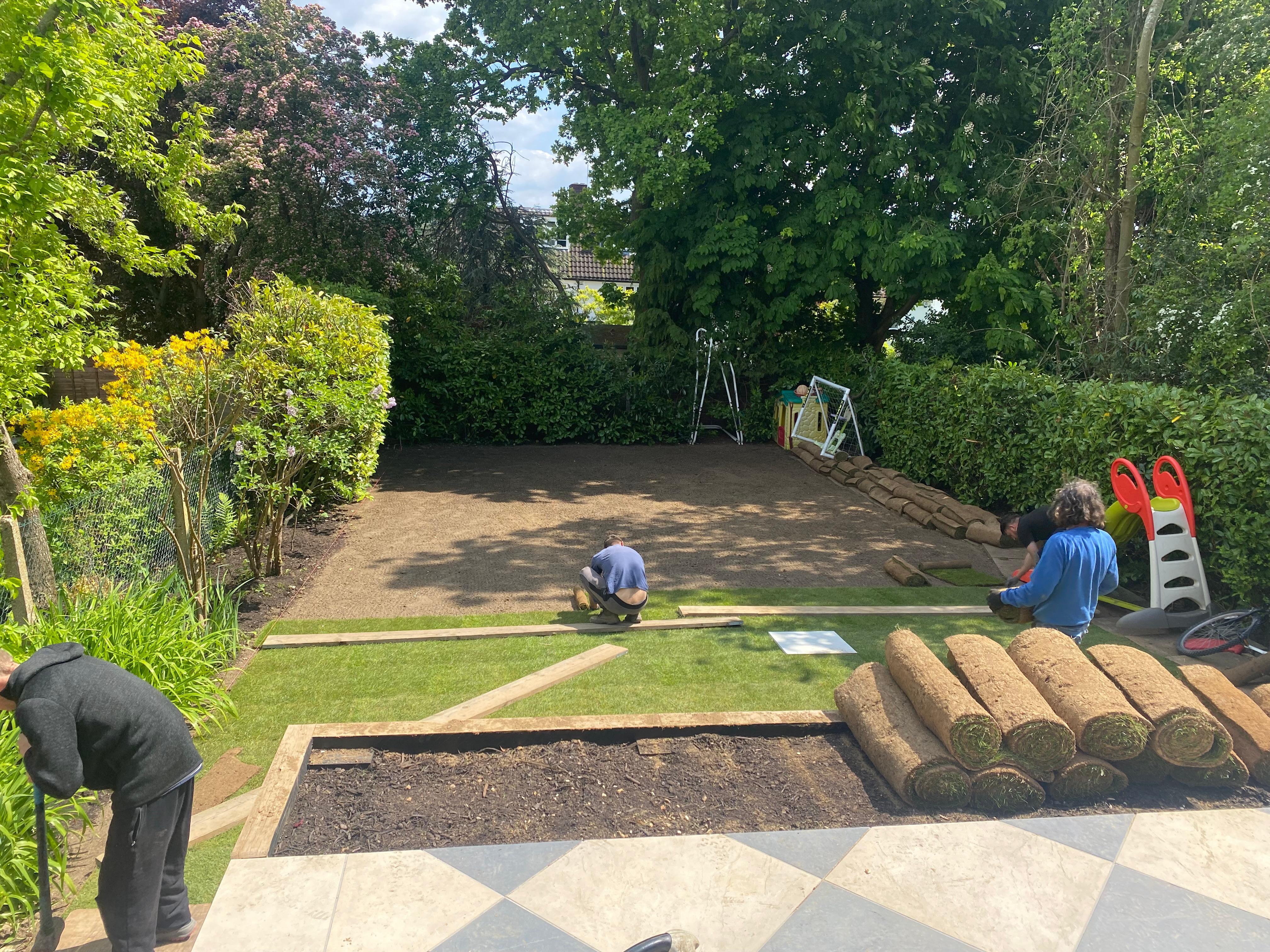New lawn installation