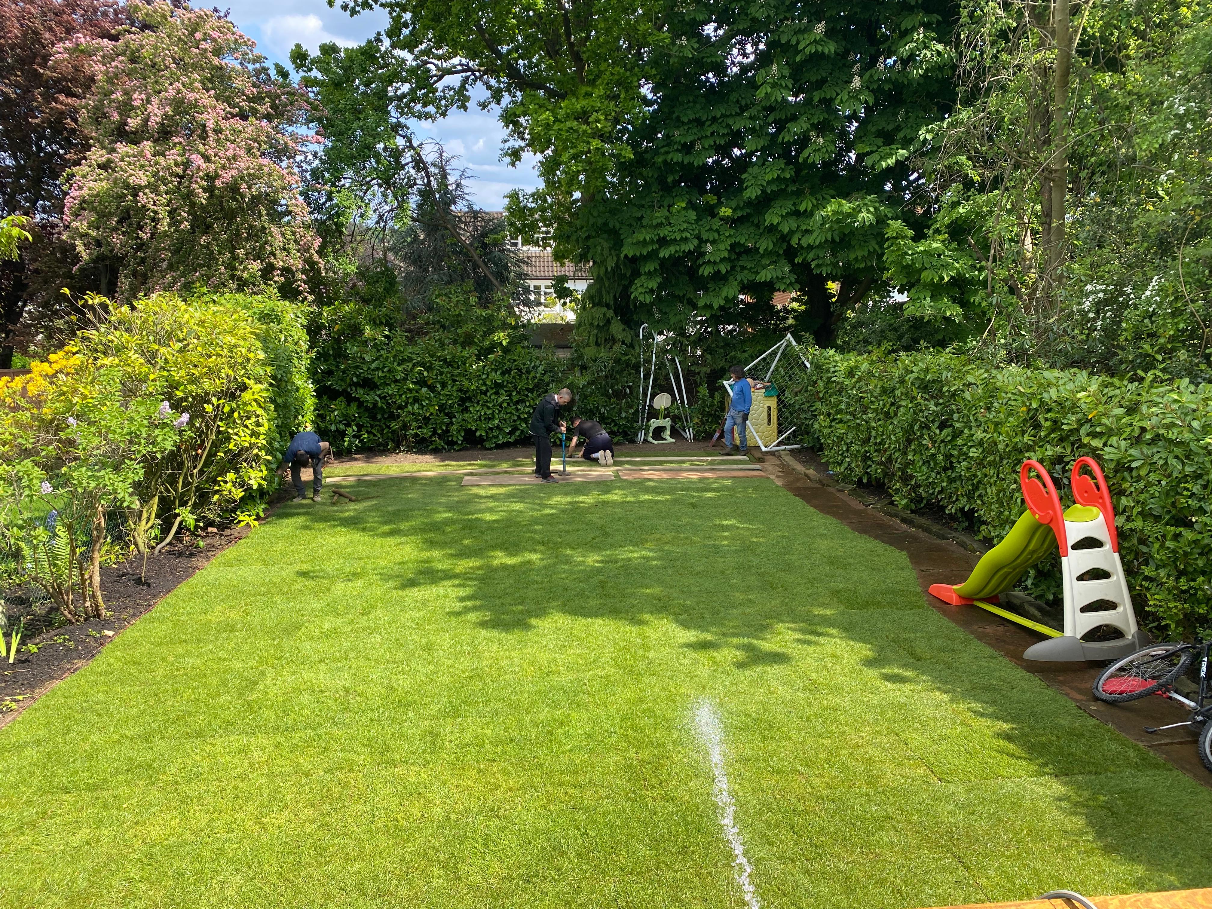New lawn installation