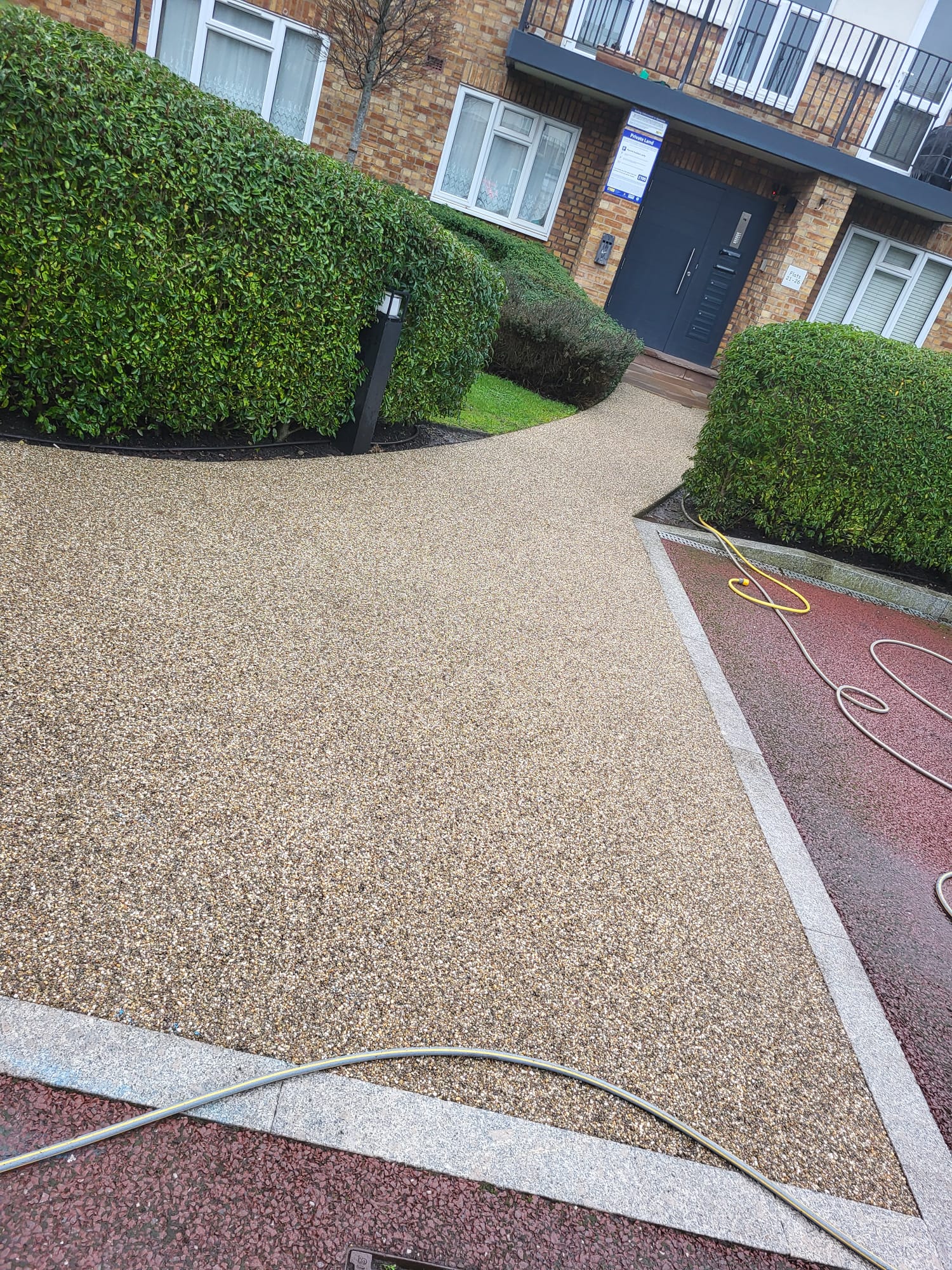 Patio after pressure washing