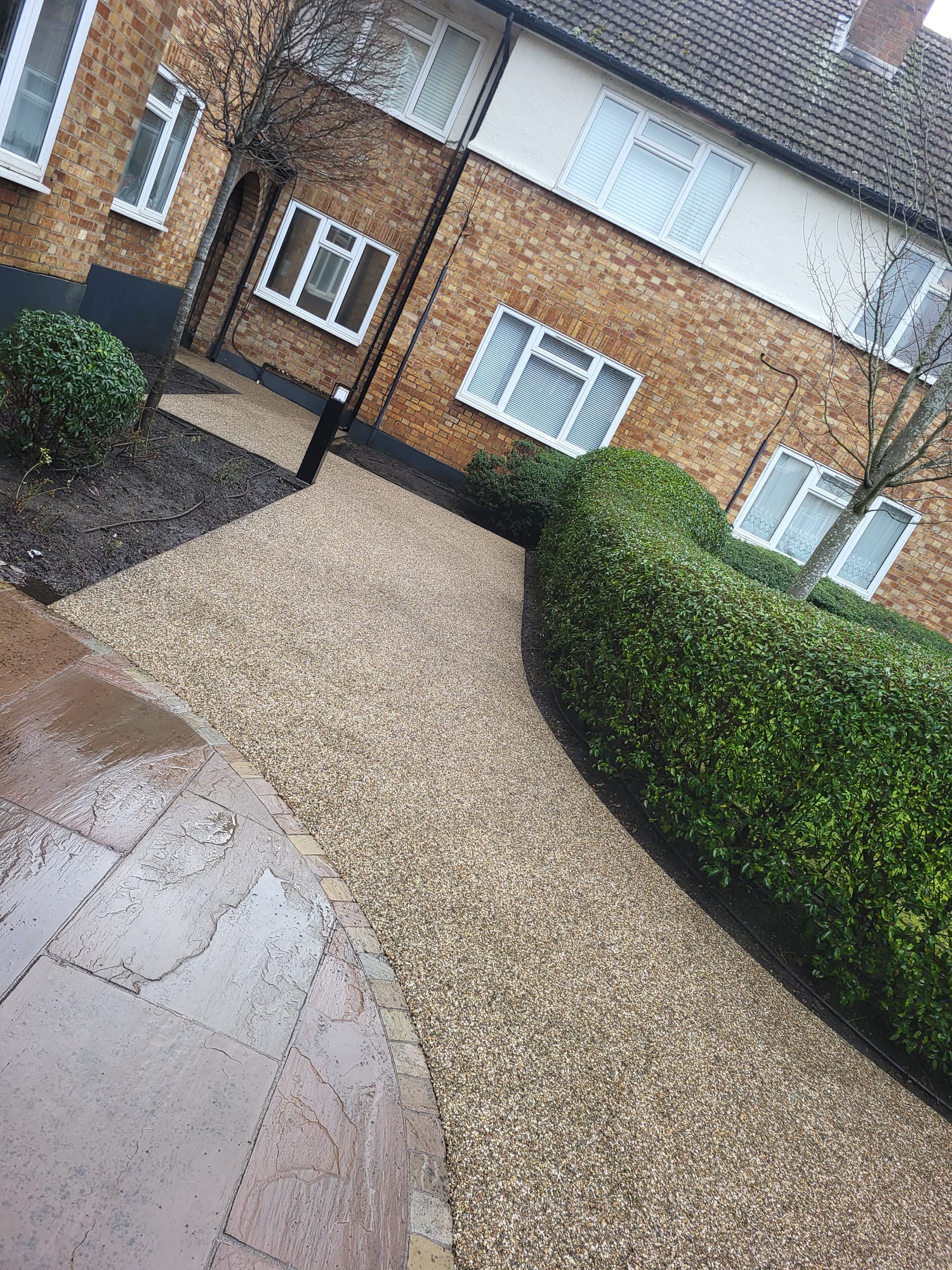 Patio after pressure washing